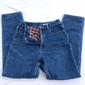 Eddie Bauer Flannel Lined Blue Jeans